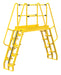 Vestil COLA-5-68-56 Steel Alternating Crossover Ladder 16 Step 68 Degrees 106 in. x 102 in. 350 lb. Capacity Yellow