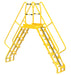Vestil COLA-6-56-20 Steel Alternating Crossover Ladder 20 Step 56 Degrees 122 in. x 115 in. 350 lb. Capacity Yellow