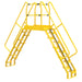 Vestil COLA-6-56-44 Steel Alternating Crossover Ladder 20 Step 56 Degrees 136 in. x 115 in. 350 lb. Capacity Yellow
