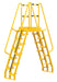 Vestil COLA-6-68-20 Steel Alternating Crossover Ladder 20 Step 68 Degrees 78 in. x 114 in. 350 lb. Capacity Yellow