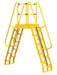 Vestil COLA-6-68-32 Steel Alternating Crossover Ladder 20 Step 68 Degrees 95 in. x 114 in. 350 lb. Capacity Yellow