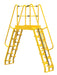 Vestil COLA-6-68-44 Steel Alternating Crossover Ladder 20 Step 68 Degrees 102 in. x 114 in. 350 lb. Capacity Yellow