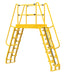 Vestil COLA-6-68-56 Steel Alternating Crossover Ladder 20 Step 68 Degrees 116 in. x 114 in. 350 lb. Capacity Yellow