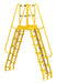 Vestil COLA-7-68-20 Steel Alternating Crossover Ladder 24 Step 68 Degrees 98 in. x 127 in. 350 lb. Capacity Yellow