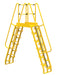 Vestil COLA-7-68-32 Steel Alternating Crossover Ladder 24 Step 68 Degrees 105 in. x 127 in. 350 lb. Capacity Yellow