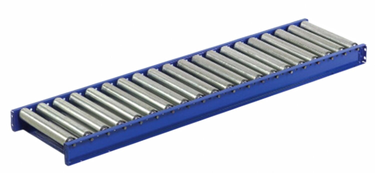 Vestil CONV-0336-120 Steel Conveyor 3" Roller Center 36 in. x 120 in. 1,400 lb. Capacity Blue