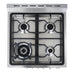 Cosmo 24-Inch 2.73 Cu. Ft. Single Oven Gas Range with 4 Burner Cooktop in Stainless Steel (COS-244AGC) Cosmo