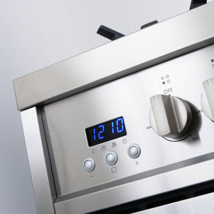 Cosmo 24-Inch 2.73 Cu. Ft. Single Oven Gas Range with 4 Burner Cooktop in Stainless Steel (COS-244AGC) Cosmo