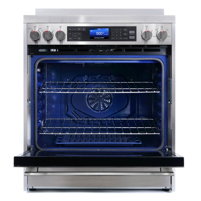 Cosmo 4-Piece Appliance Package - 30-Inch Single Oven Electric Range, Dishwasher, Refrigerator with Water Dispenser and Over-the-Range Microwave in Stainless Steel (COS-4PKG-683) Cosmo