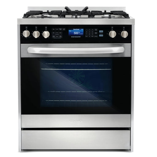 Cosmo 4-Piece Appliance Package - 30-Inch Dual Fuel Range, Under Cabinet Range Hood, Dishwasher and Refrigerator in Stainless Steel (COS-4PKG-159) Cosmo