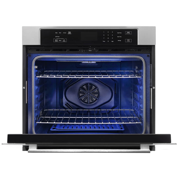 Cosmo 4-Piece Appliance Package - 30-Inch Electric Cooktop, Refrigerator, Wall Oven and Microwave Oven in Stainless Steel (COS-4PKG-140) Cosmo