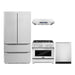 Cosmo 4-Piece Appliance Package - 36-Inch Dual Fuel Range, Under Cabinet Range Hood, Dishwasher and Refrigerator in Stainless Steel (COS-4PKG-004) Cosmo