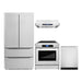 Cosmo 4-Piece Appliance Package - 30-Inch Single Oven Electric Range, Under Cabinet Range Hood, Dishwasher, and Refrigerator in Stainless Steel (COS-4PKG-011) Cosmo