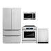 Cosmo 4-Piece Appliance Package - 30-Inch Single Oven Electric Range, Over-the-Range Microwave, Dishwasher, and Refrigerator in Stainless Steel (COS-4PKG-083) Cosmo