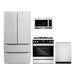 Cosmo 4-Piece Appliance Package - 30-Inch Dual Fuel Range, Over-the-Range Microwave, Dishwasher and Refrigerator in Stainless Steel (COS-4PKG-084) Cosmo