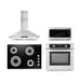 Cosmo 4 - Piece Appliance Package - 30-Inch Electric Cooktop, Wall Mount Range Hood, Wall Oven, and 24.4-Inch Microwave (COS-4PKG-134) Cosmo