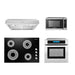 Cosmo 4-Piece Appliance Package - 30-Inch Electric Cooktop, Under Cabinet Range Hood, Wall Oven and Microwave in Stainless Steel (COS-4PKG-136) Cosmo