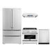 Cosmo 4 - Piece Appliance Package - 36-Inch 240V Dual Fuel Range 36-Inch Range Hood Dishwasher and Refrigerator (COS-4PKG-149) Cosmo