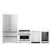 Cosmo 4 - Piece Appliance Package - 36-Inch Dual Fuel Range, Dishwasher, Refrigerator and Wine Cooler in Stainless Steel (COS-4PKG-166) Cosmo