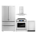 Cosmo 4-Piece Appliance Package - 30-Inch Single Oven Electric Range, Wall Mount Range Hood, Dishwasher and Refrigerator in Stainless Steel (COS-4PKG-174) Cosmo