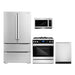 Cosmo 4-Piece Appliance Package - 30-Inch Dual Fuel Range, Dishwasher, Refrigerator and Over-the-Range Microwave in Stainless Steel (COS-4PKG-228) Cosmo