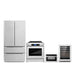 Cosmo 4-Piece Appliance Package - 30-Inch Single Oven Electric Range, Refrigerator, Wine Cooler and Microwave in Stainless Steel (COS-4PKG-265) Cosmo