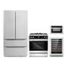 Cosmo 4-Piece Appliance Package - 30-Inch Dual Fuel Range, Refrigerator, Wine Cooler and Microwave in Stainless Steel (COS-4PKG-266) Cosmo