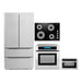 Cosmo 4-Piece Appliance Package - 30-Inch Electric Cooktop, Refrigerator, Wall Oven and Microwave Drawer in Stainless Steel (COS-4PKG-275) Cosmo