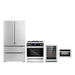 Cosmo 4-Piece Appliance Package - 30-Inch Dual Fuel Range, Refrigerator, Wine Cooler and Microwave Drawer in Stainless Steel (COS-4PKG-280) Cosmo