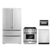 Cosmo 4-Piece Appliance Package - 30-Inch Gas Range, Dishwasher, Refrigerator and Microwave Drawer in Stainless Steel (COS-4PKG-282) Cosmo