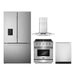 Cosmo 4-Piece Appliance Package - 30-Inch Gas Range, Wall Mount Range Hood, Dishwasher and Refrigerator with Water Dispenser in Stainless Steel (COS-4PKG-656) Cosmo