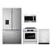 Cosmo 4-Piece Appliance Package - 30-Inch Single Oven Electric Range, Dishwasher, Refrigerator with Water Dispenser and Over-the-Range Microwave in Stainless Steel (COS-4PKG-683) Cosmo