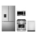 Cosmo 4-Piece Appliance Package - 30-Inch Gas Range, Dishwasher, Refrigerator with Water Dispenser and Over-the-Range Microwave in Stainless Steel (COS-4PKG-685) Cosmo