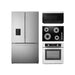 Cosmo 4-Piece Appliance Package - 30-Inch Electric Cooktop, Refrigerator with Water Dispenser, Electric Wall Oven and Over-the-Range Microwave in Stainless Steel (COS-4PKG-716) Cosmo