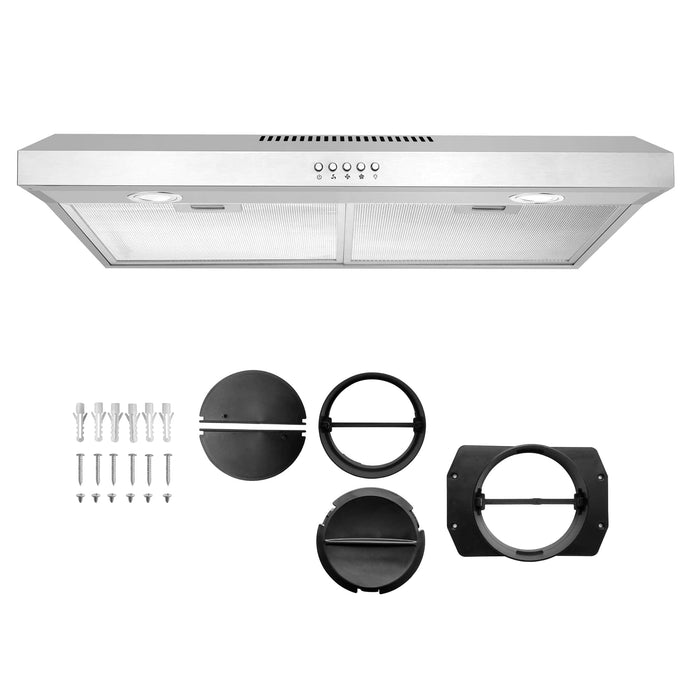 Cosmo 30-Inch Under Cabinet Range Hood in Stainless Steel (COS-5MU30) Cosmo