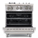 Cosmo 4-Piece Appliance Package - 30-Inch Dual Fuel Range, Wall Mount Range Hood, Dishwasher and Refrigerator in Stainless Steel (COS-4PKG-017) Cosmo