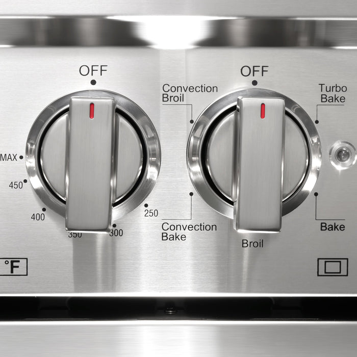 Cosmo 4-Piece Appliance Package - 30-Inch Dual Fuel Range, Under Cabinet Range Hood, Dishwasher and Refrigerator in Stainless Steel (COS-4PKG-185) Cosmo