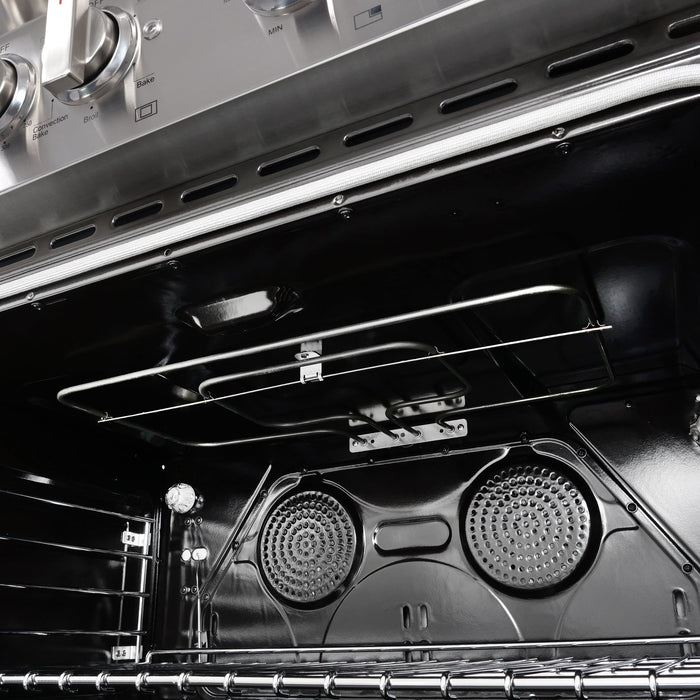 Cosmo 4-Piece Appliance Package - 30-Inch Dual Fuel Range, Under Cabinet Range Hood, Dishwasher and Refrigerator in Stainless Steel (COS-4PKG-041) Cosmo