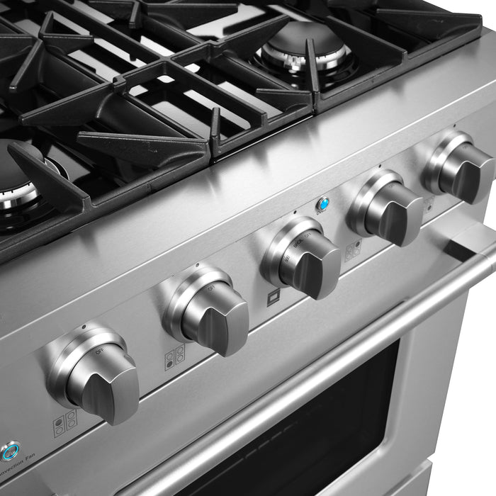 Cosmo 4-PIece Appliance Package - 30-Inch Gas Range, Under Cabinet Range Hood, Dishwasher and Refrigerator in Stainless Steel (COS-4PKG-018) Cosmo