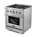 Cosmo 4-PIece Appliance Package - 30-Inch Gas Range, Under Cabinet Range Hood, Dishwasher and Refrigerator in Stainless Steel (COS-4PKG-018) Cosmo
