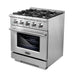 Cosmo 4-Piece Appliance Package - 30-Inch Gas Range, Wall Mount Range Hood, Dishwasher and Refrigerator in Stainless Steel (COS-4PKG-050) Cosmo