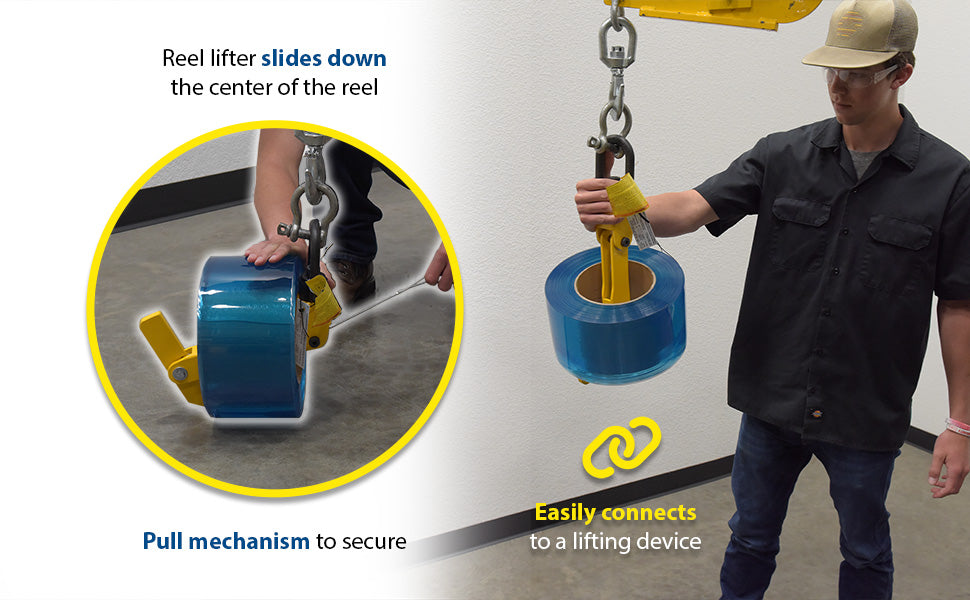 Vestil CRL-4-12-3000 steel reel lifter feature overview 2
