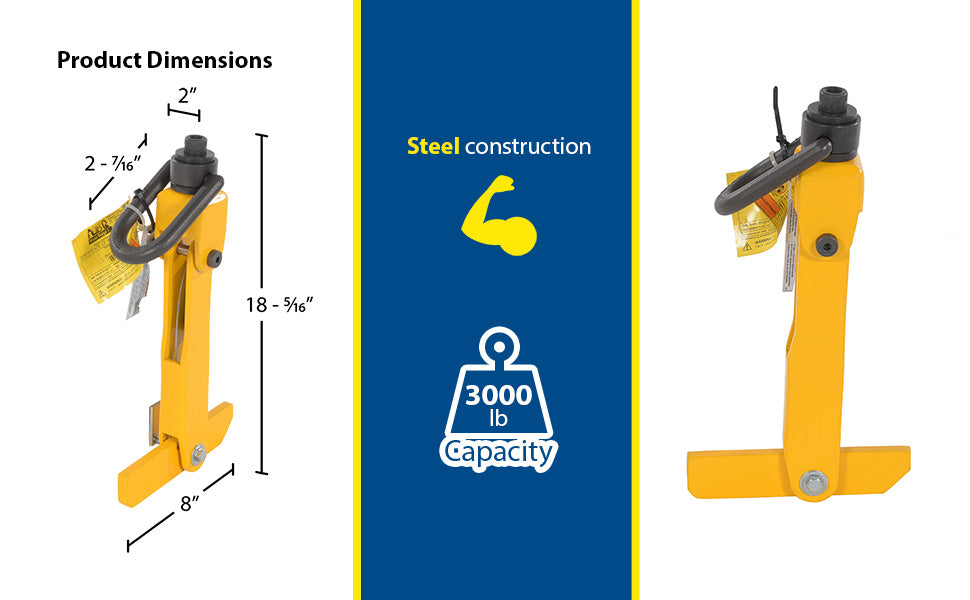 Vestil CRL-4-12-3000 steel reel lifter feature overview 3