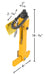 Vestil CRL-4-12-3000 steel reel lifter dimensions diagram