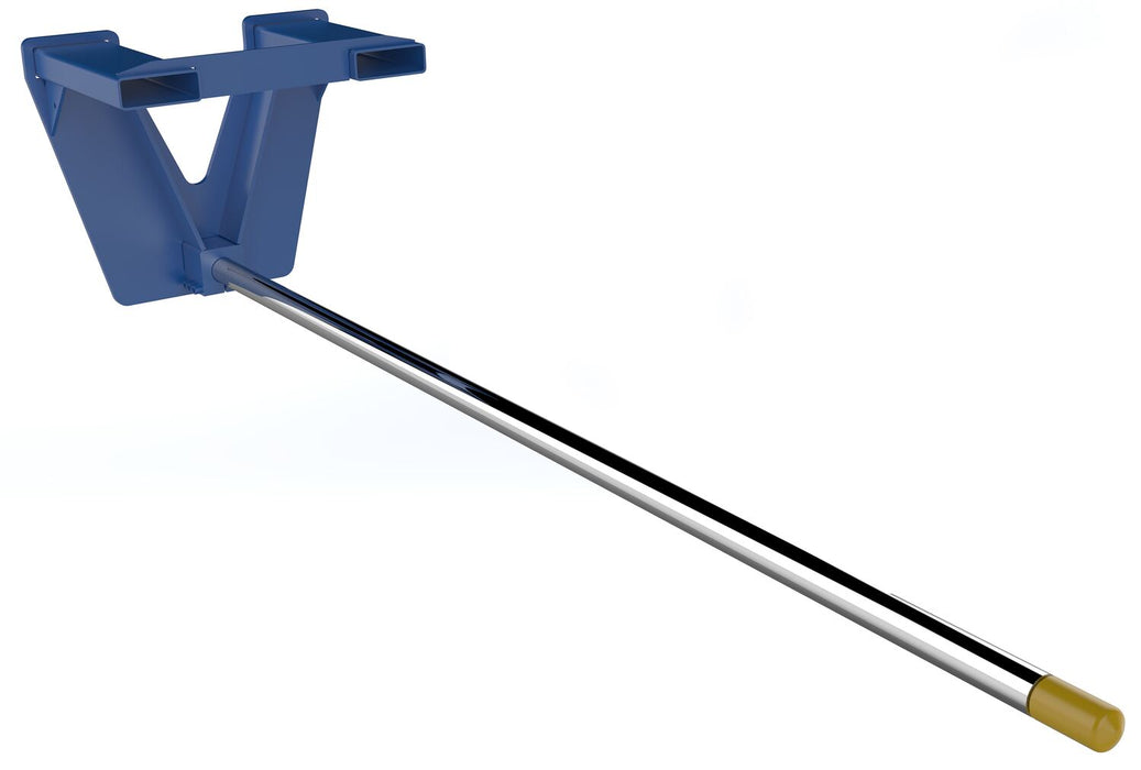 Vestil CRP-120 Steel Fork Mounted Inverted Rug Ram Boom 120 In 2,200 lb. Capacity Blue/Silver