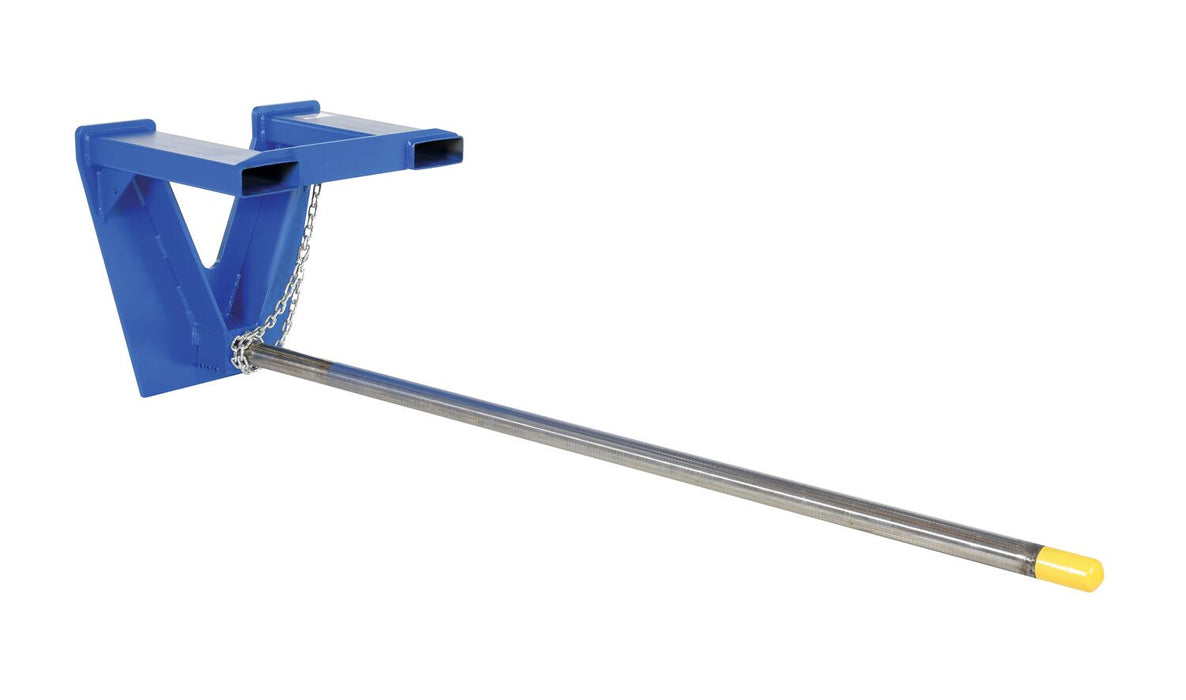Vestil CRP-96 Steel Rug Ram Boom Fork Mounted Inverted 96" Long 2,500 lb. Capacity Blue
