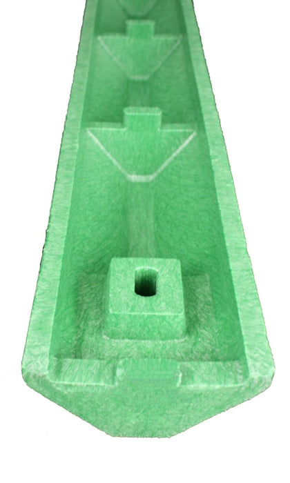 Vestil CS-C-48-GRN channeled plastic parking block - view 2