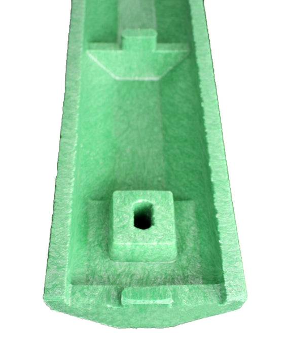 Vestil CS-C-72-GRN channeled plastic parking block - view 2