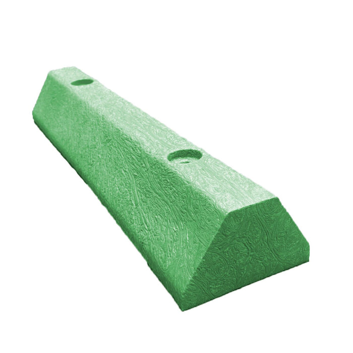 Vestil CS-S-24-GRN Solid Recycled Plastic Parking Block 24 in. x 6 in. x 3-1/4 in. Electric Vehicle Green