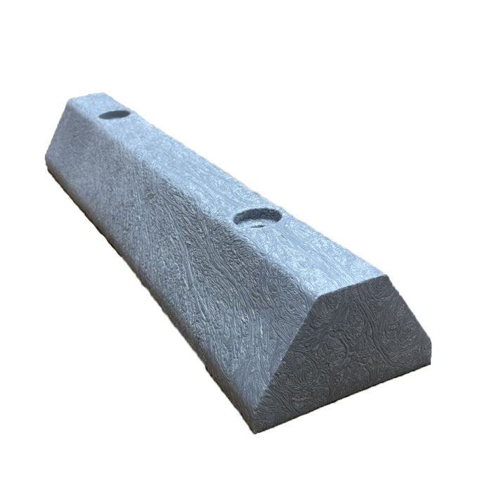 Vestil CS-S-24-GY Solid Recycled Plastic Parking Block 24 in. x 6 in. x 3-1/4 in. Gray